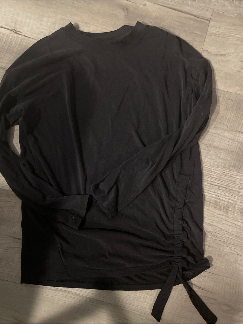 Lululemon Black Long-Sleeve Side-Tie Shirt
